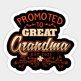 Promoted To Great Grandma Baby Reveal Gift Sticker